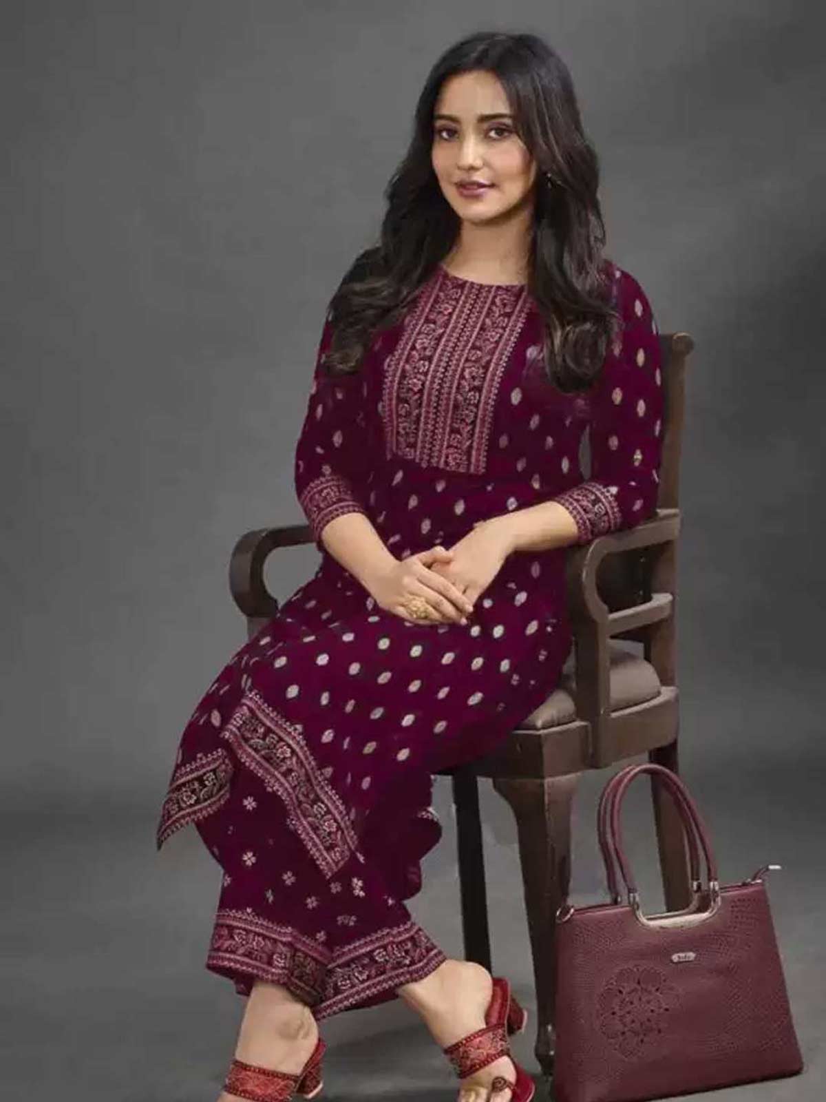 Plazzo set kurti