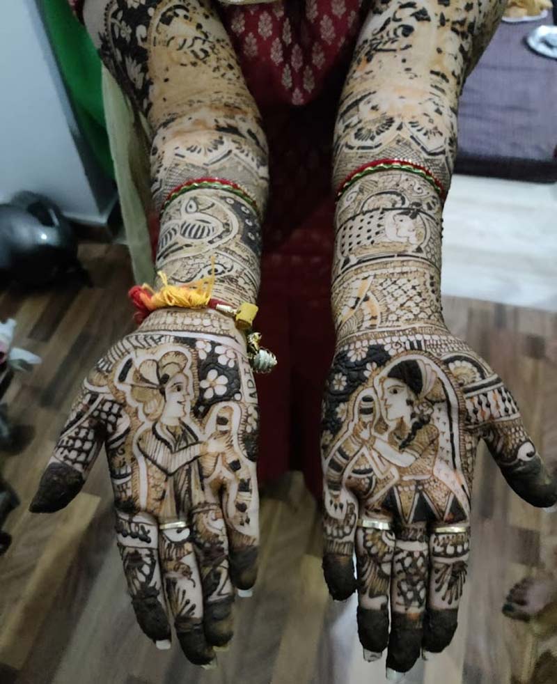 Varmala mehndi design