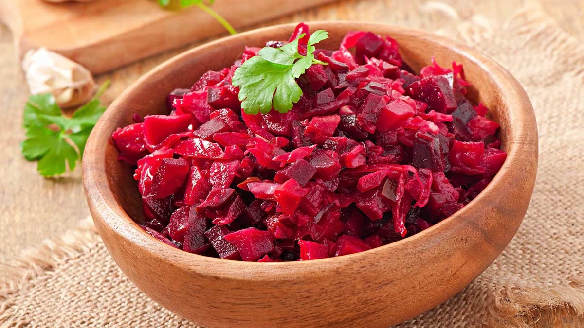 grated beetroot for beetroot parota