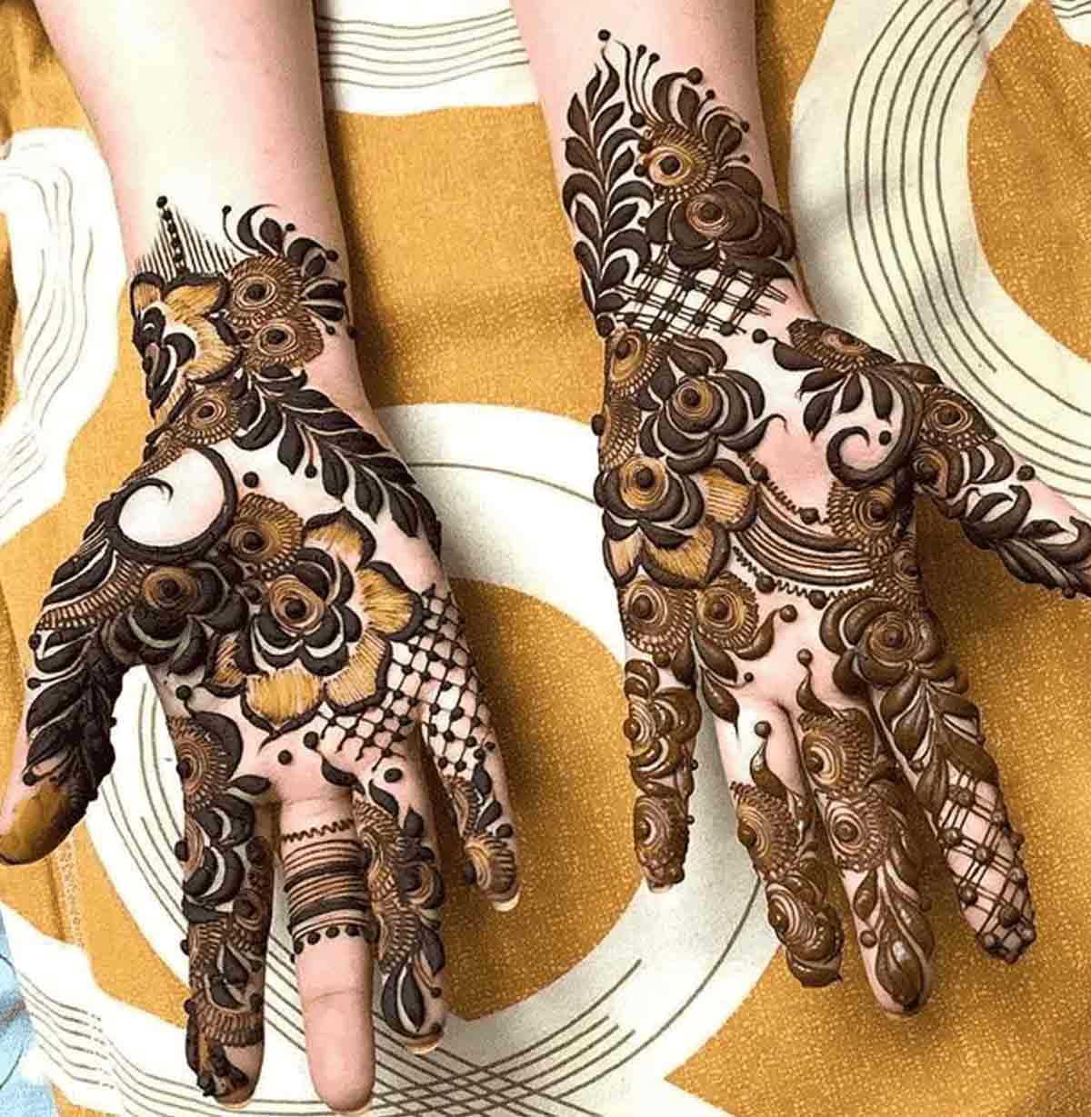 mehndi design for broad hands