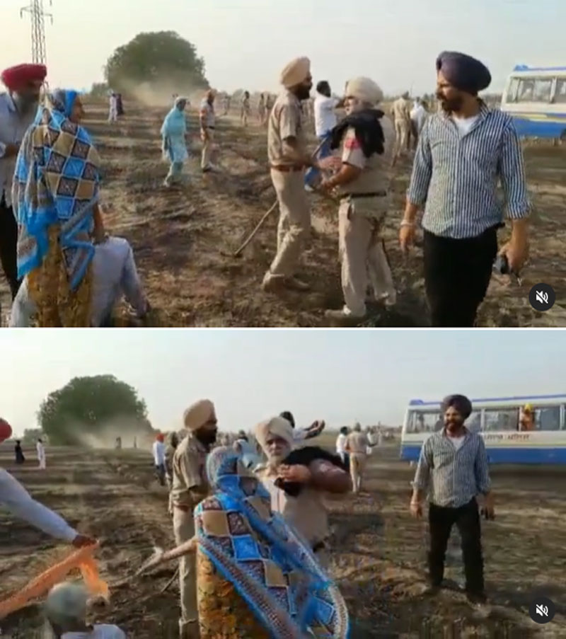 police official beating woman gurdaspur punjab