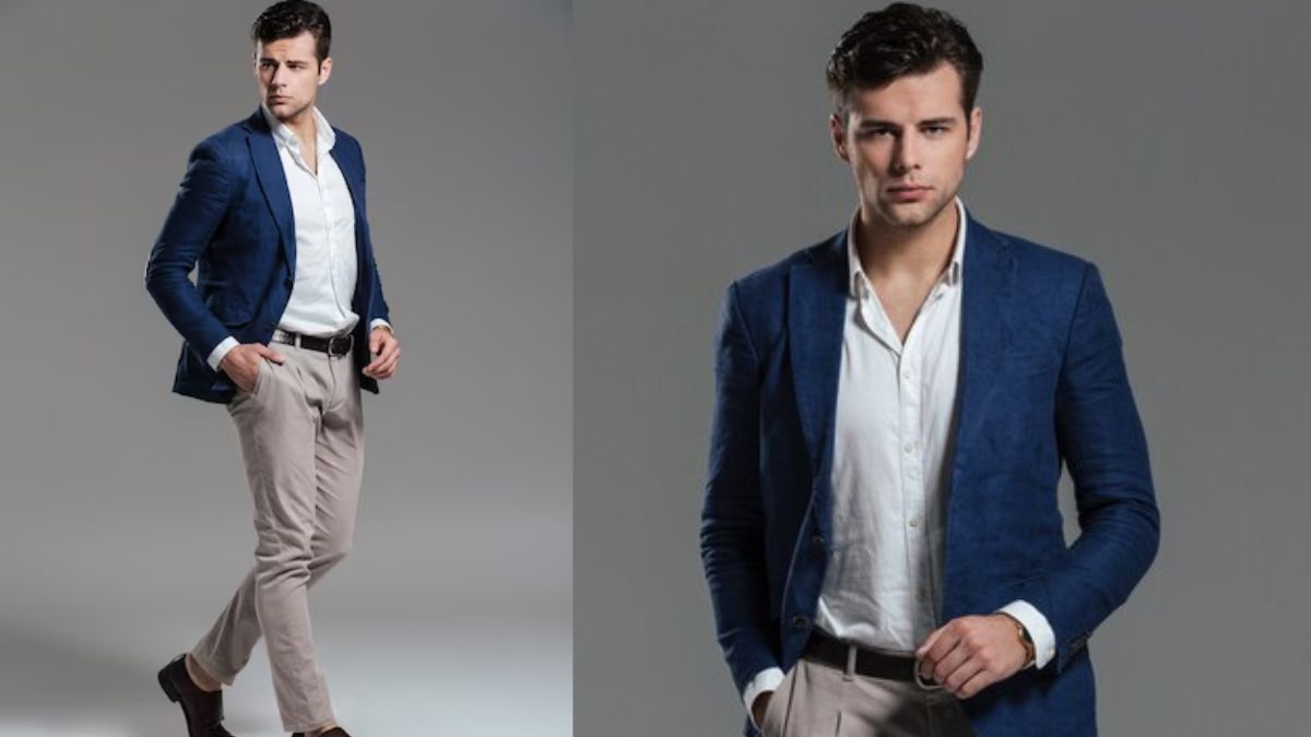 Bregeo men's cotton casual blazer sales