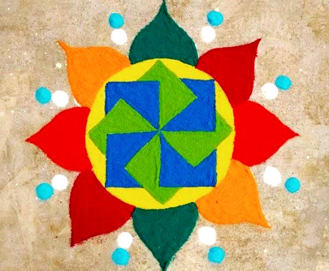 Colourful rangoli designs