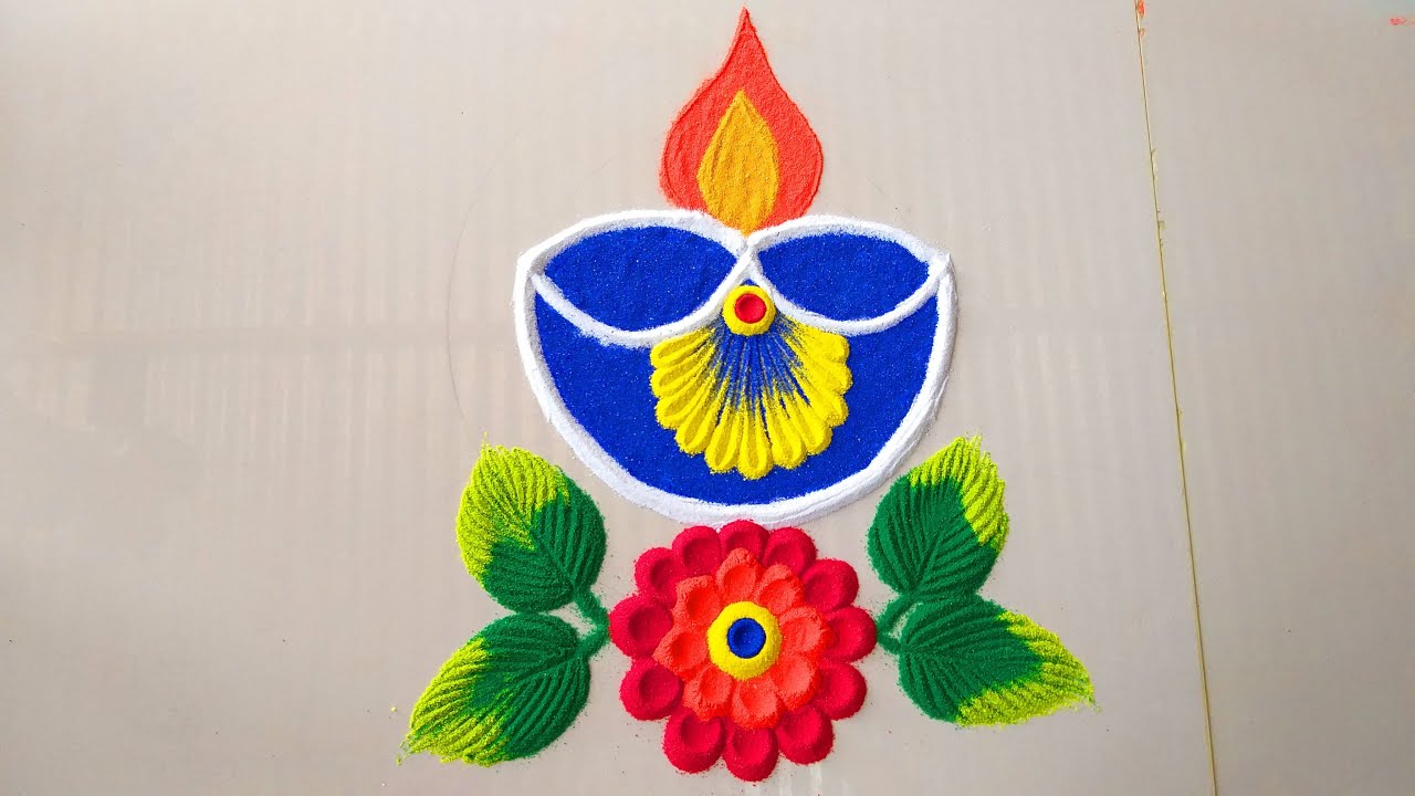 Dev Diwali Easy Diya Rangoli Photo