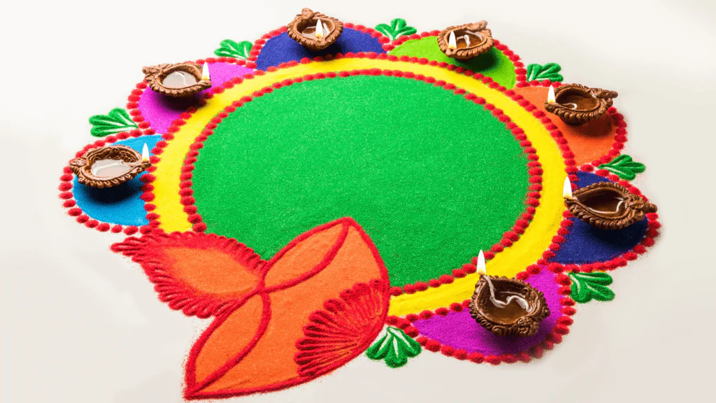 Diya Rangoli for Dev Diwali
