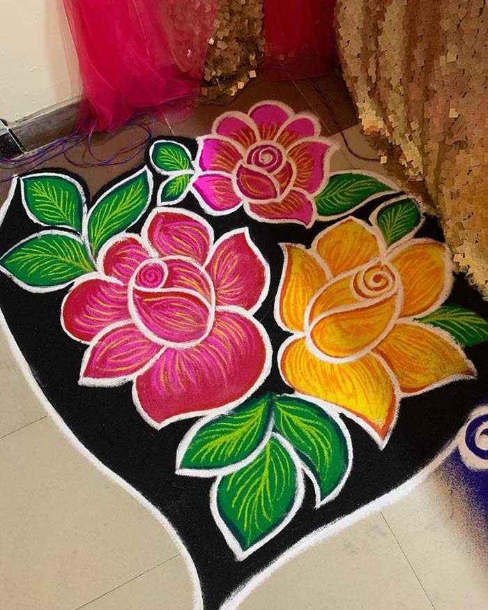 Flower Design rangoli