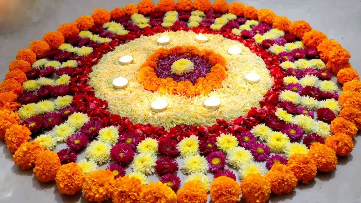 Flower Rangoli Beautiful Designs