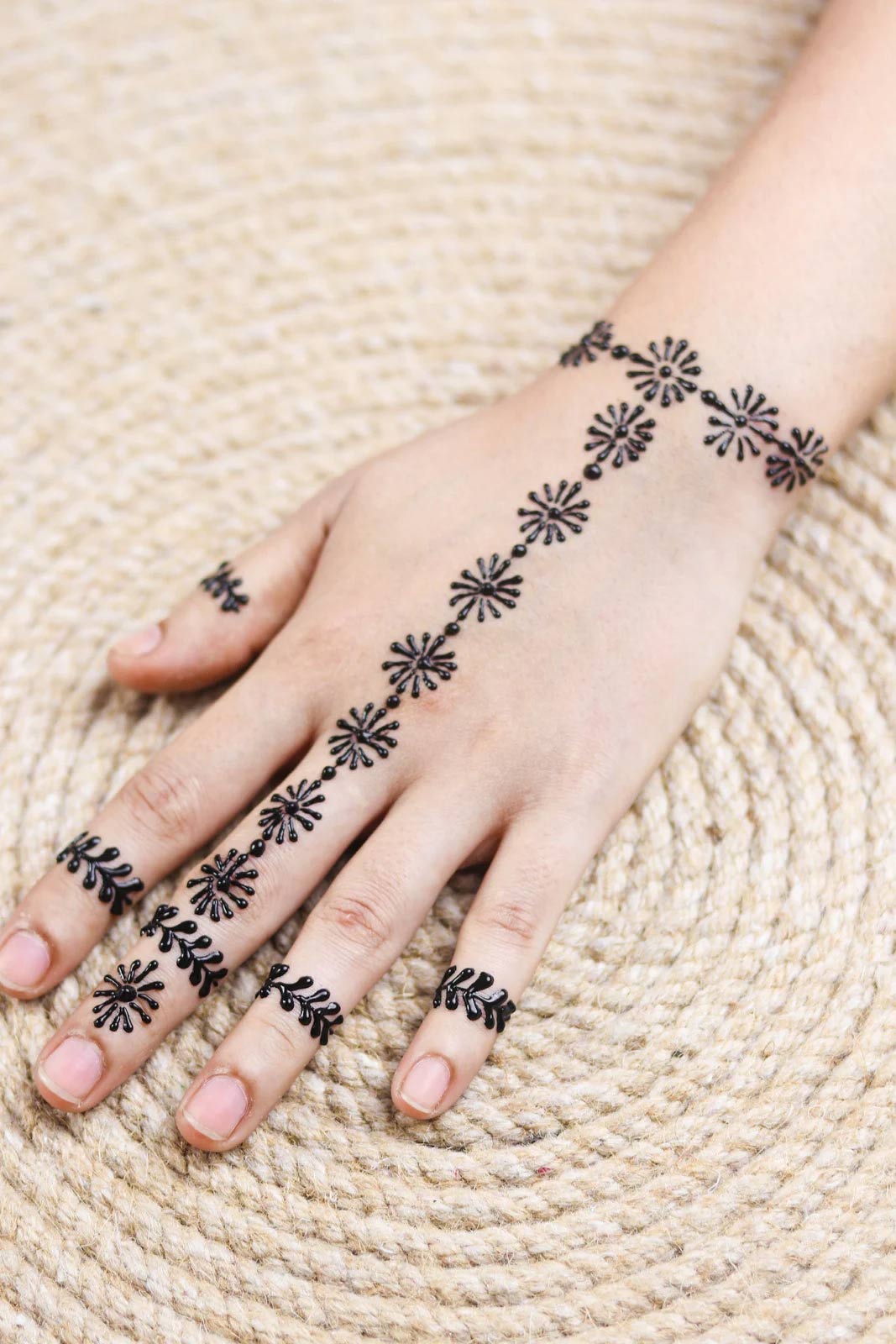 Hathful Design Mehendi For Diwali