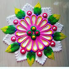 New Designs of Flower Rangoli