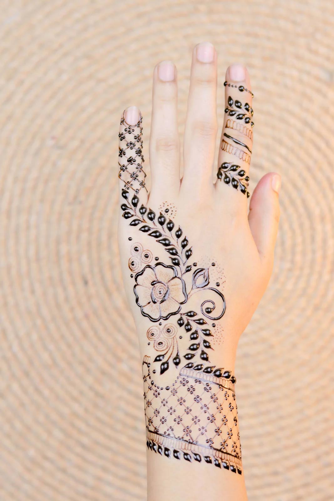 One sided Bel Mehendi For Diwali