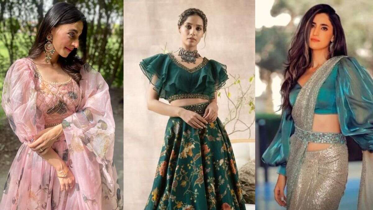 Pinterest | Half saree designs, Lehenga saree design, Designer saree blouse  patterns