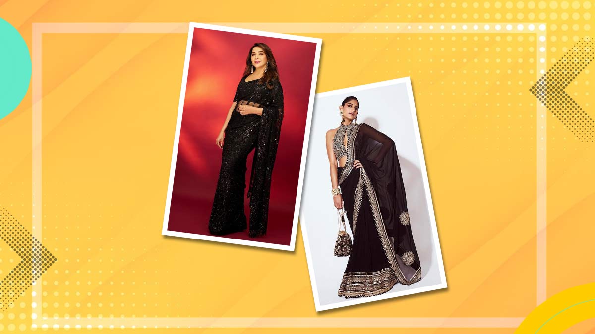 25 Black Saree Blouse Looks to Suit Every Occasion & Function