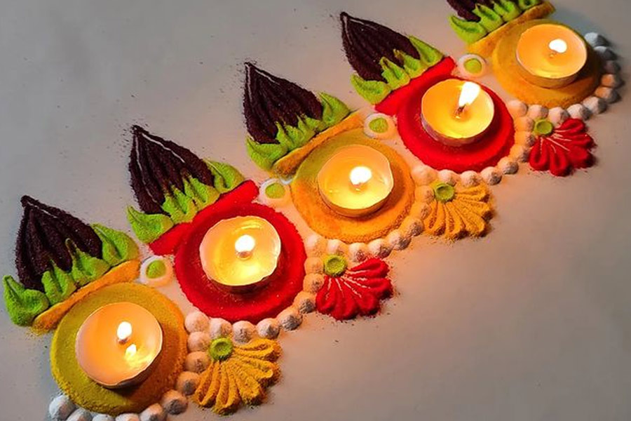 border kalash rangoli designs for diwali