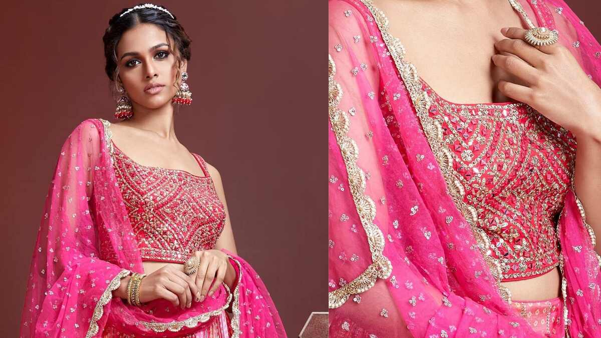 Silk Semi-Stitched Stylish Embroidered Designer Wedding Wear Lehenga at Rs  3140 in Surat