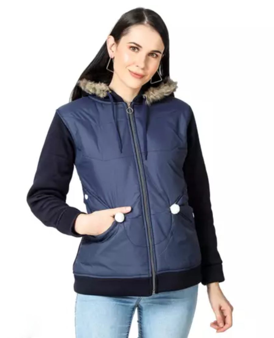 Polyester Ladies Pink Winter Jacket, Size: Large, Women at Rs 650/piece in  Ludhiana