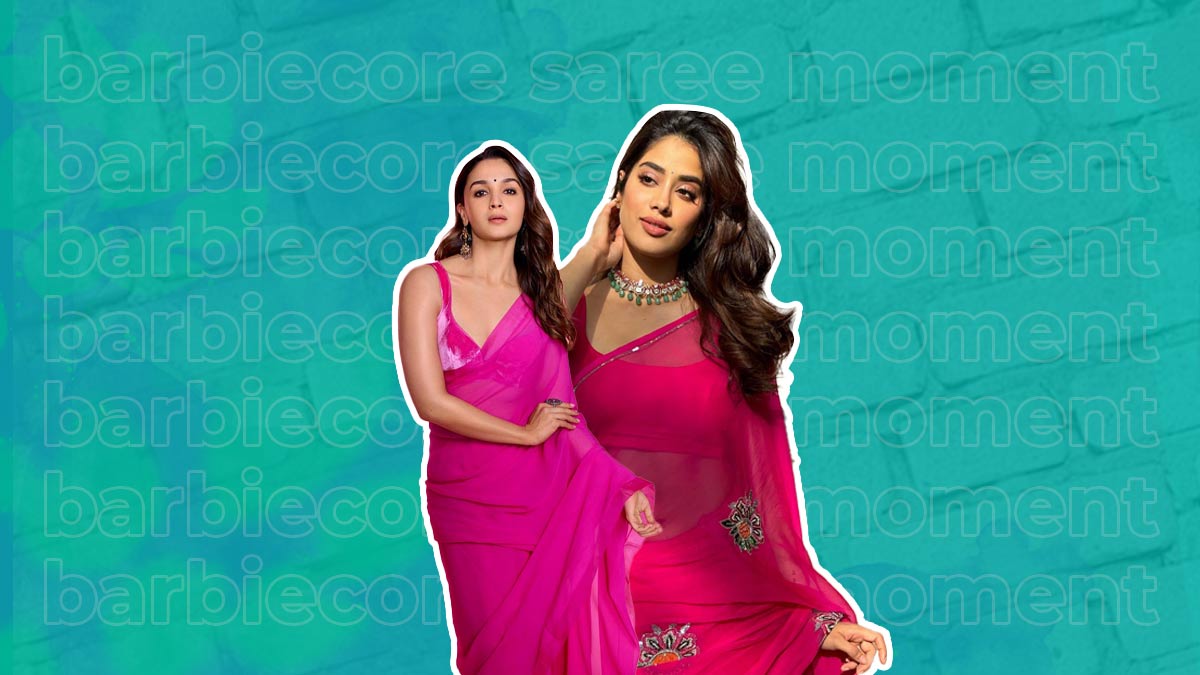 World Saree Day 2023: Try The Barbiecore Saree Trend This Wedding Season Inspired By Alia Bhatt And Janhvi Kapoor