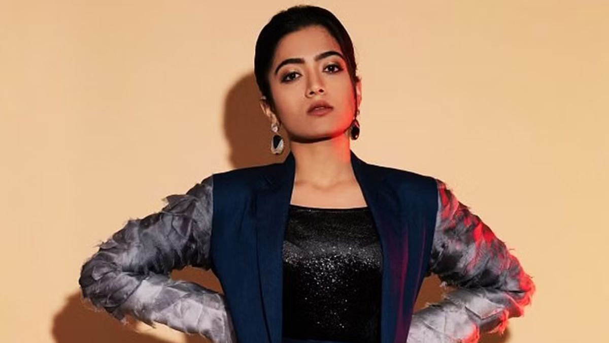 rashmika mandanna in black dress