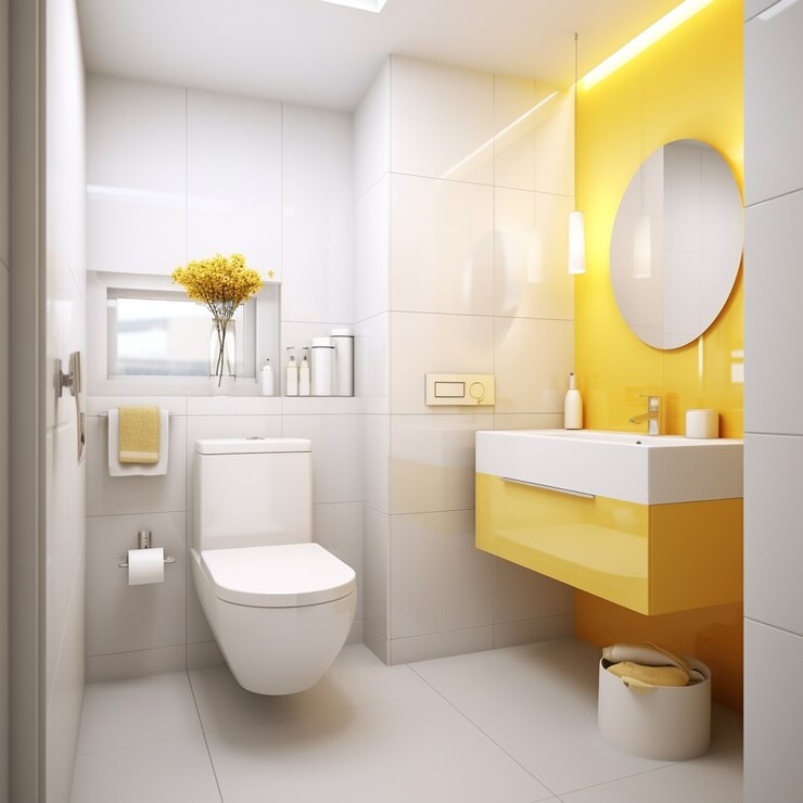 save space in bathroom furniture