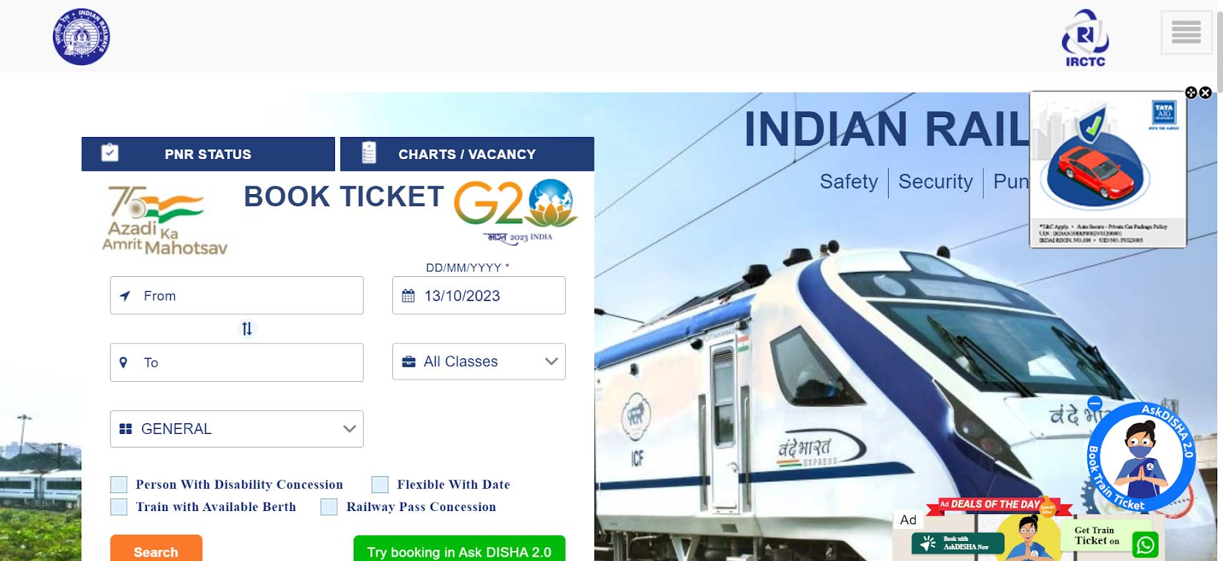How to book special train tickets online