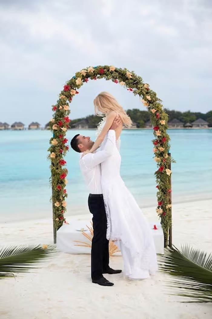 Maldives beach wedding
