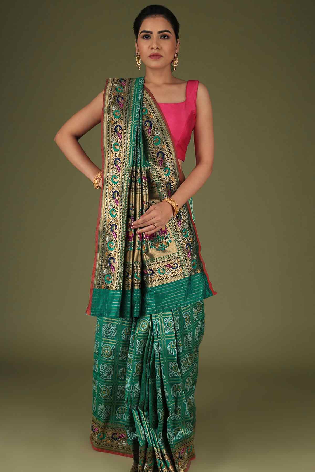 Pleated saree
