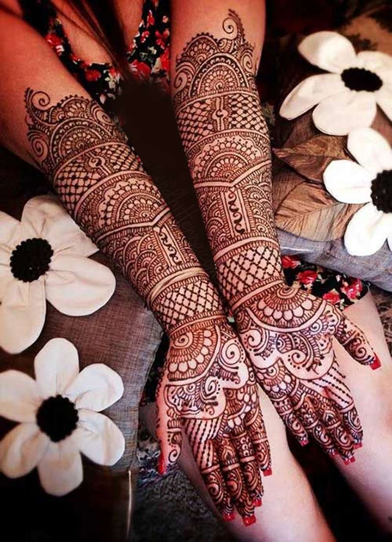 full hand keri mehndi designs