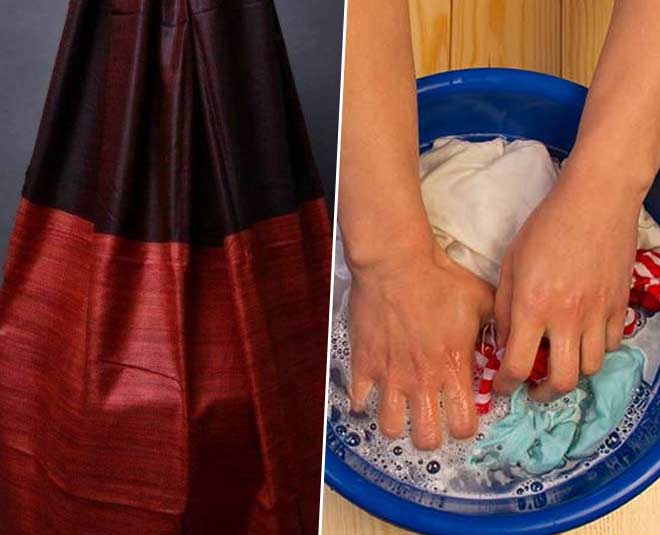 how to wash silk saree with liquid detergent