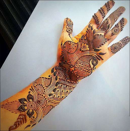 peacock keri mehndi