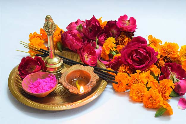 puja thali for diwali
