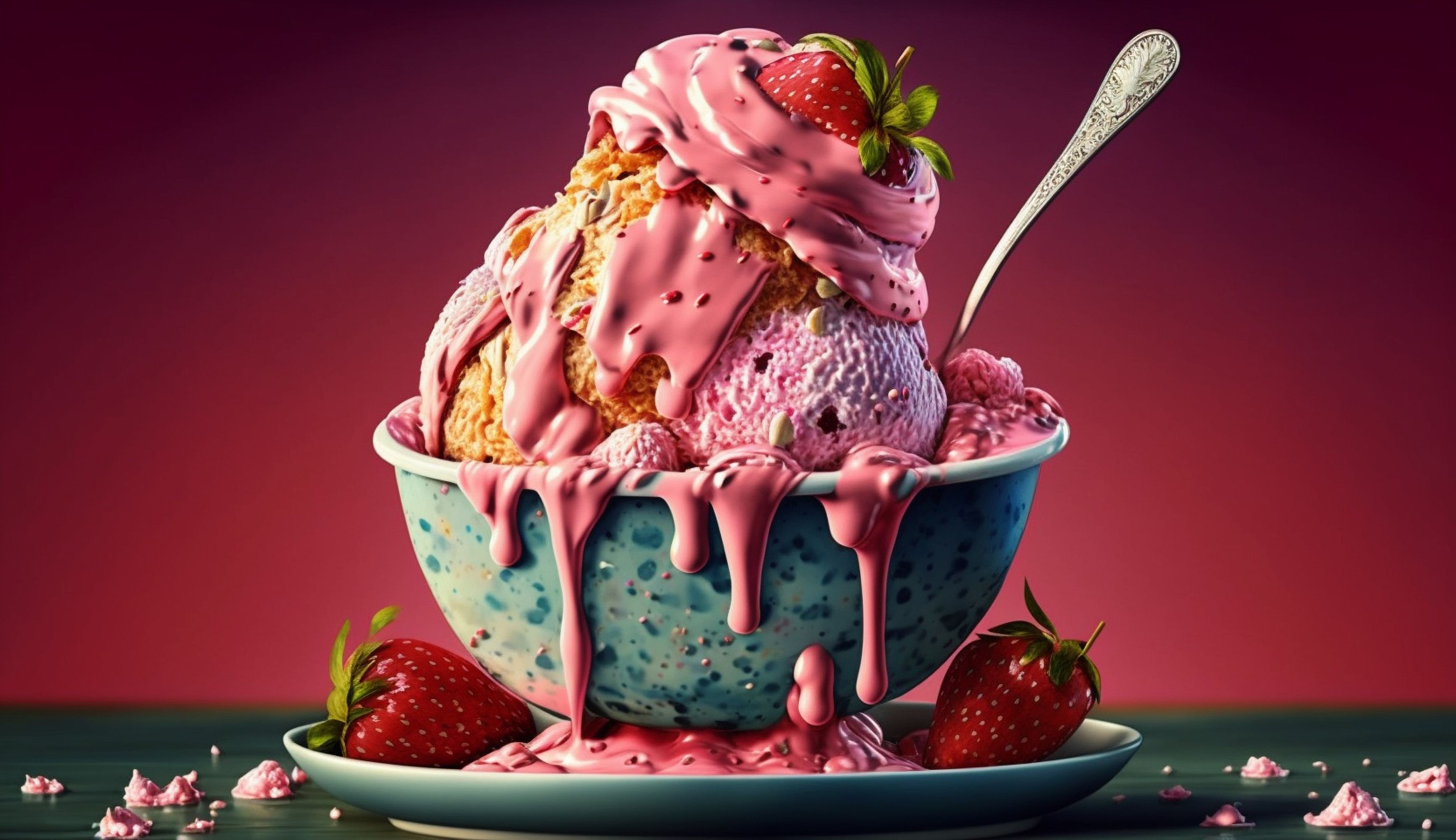 Strawberry Ice Cream Chocolate Ice Cream