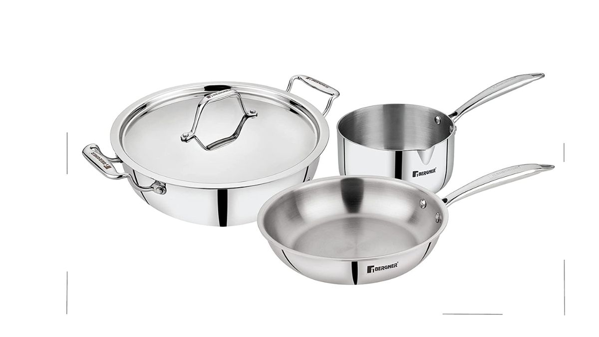 Bergner Cookware Set इन कुकवेयर से सिर्फ गैस पर ही नहीं बल्कि इंडक्शन