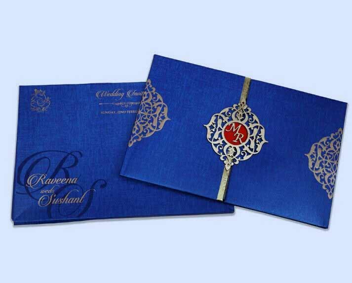 Blue wedding card colour