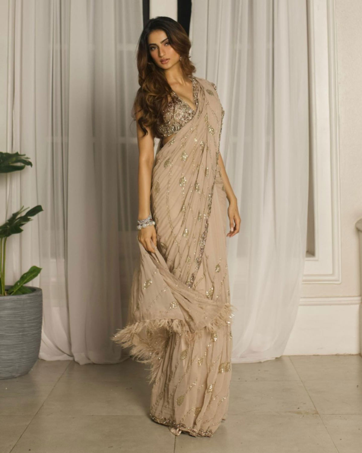 Heavy Work Saree Design