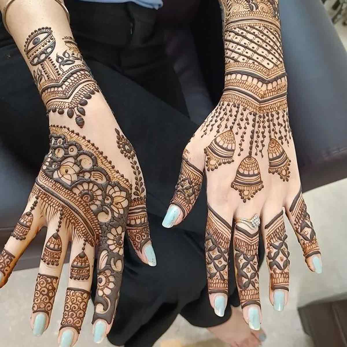 Latkan jewellery Mehndi designs