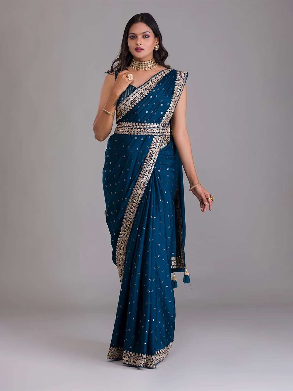 Ruffle Saree - Buy Latest Collection Designer Saree for Women Online 2024