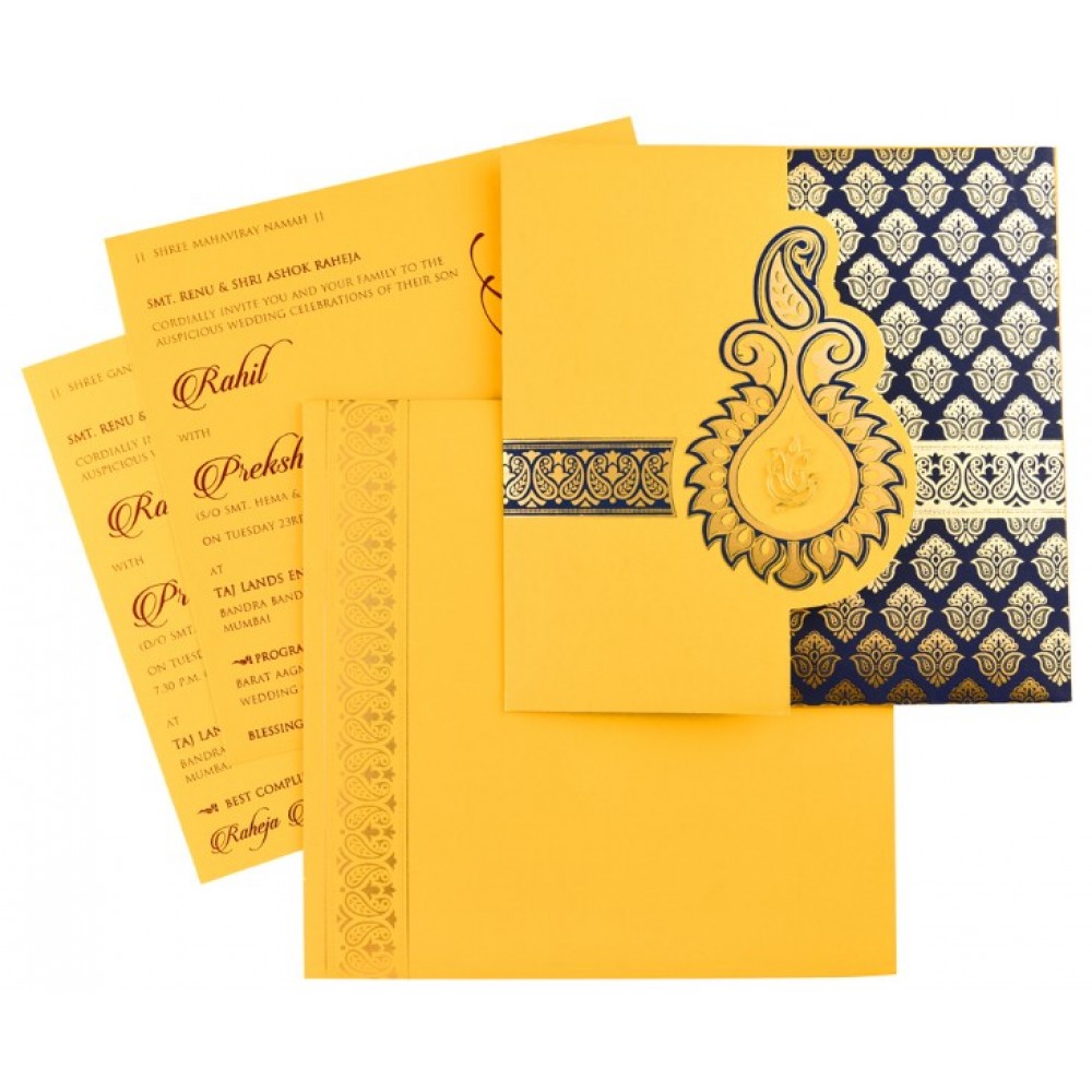 Yellow wedding card colours