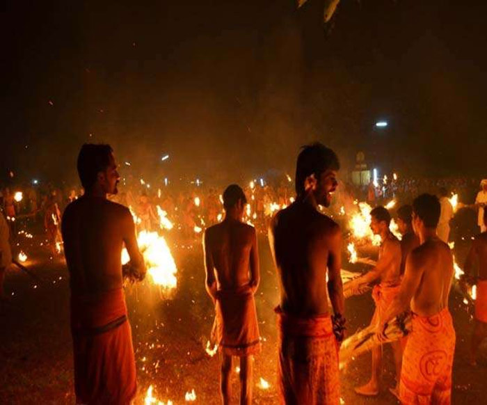 agni keli fire fight of kateel durga parameswari temple