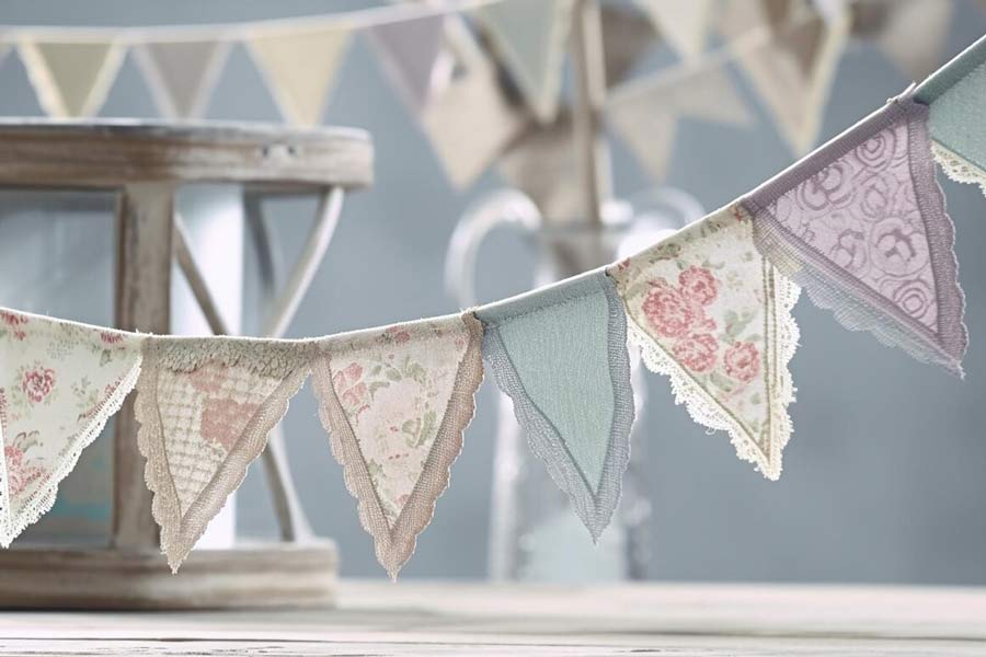 buntings from old fabric