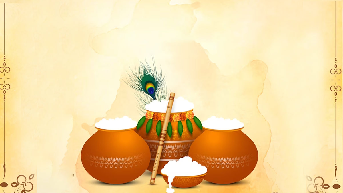 Vector Illustration Of Happy Janmashtami Wallpaper Background Royalty Free  SVG, Cliparts, Vectors, and Stock Illustration. Image 44517491.