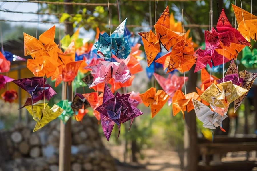 origami decoration to create wedding decor