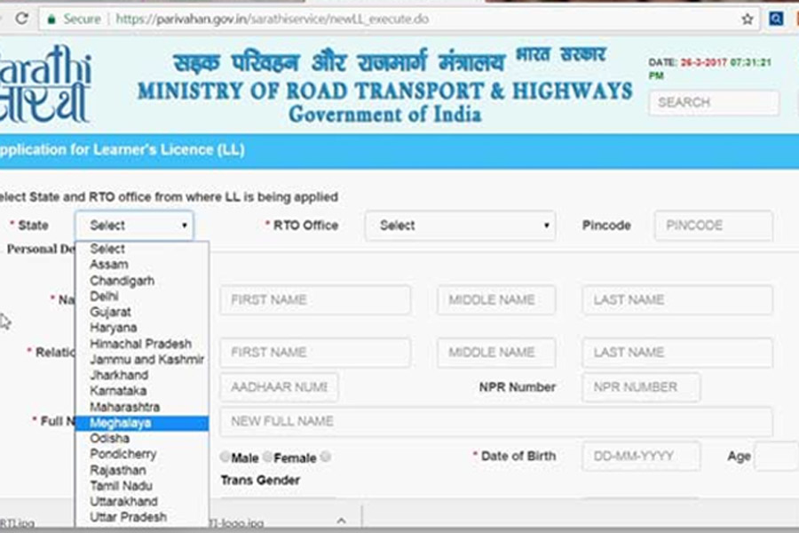 ways to apply driving license online