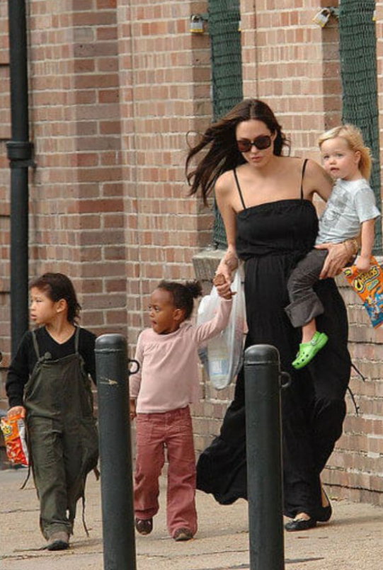 Angelin jolie with her kids