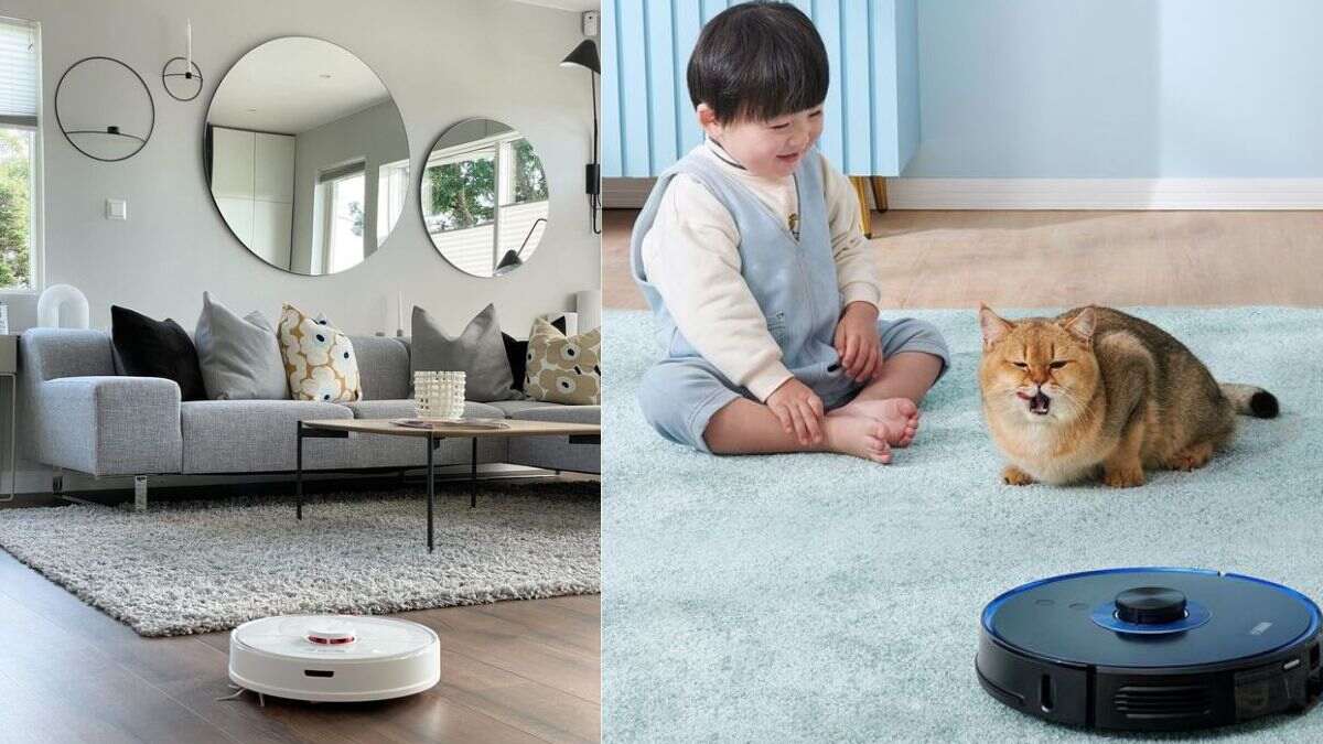 2 in 1 Cleaning Robots ये रोबोट वैक्यूम क्लीनर्स झाड़ूपोछे से