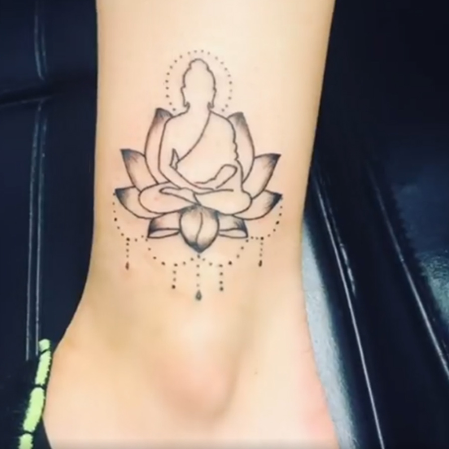 Dotted Buddha Tattoo Design