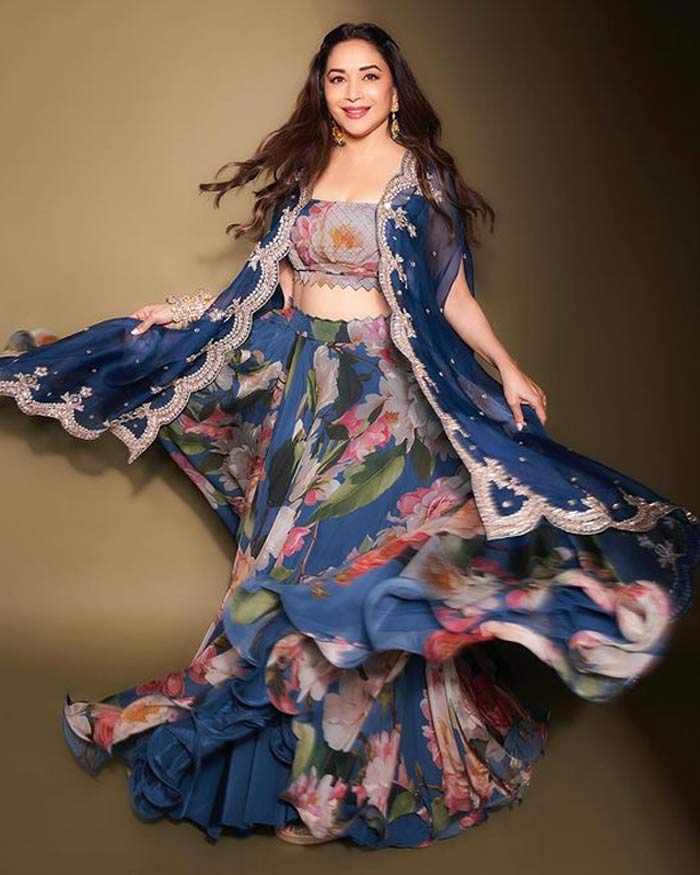 Floral Crop Top And Skirt