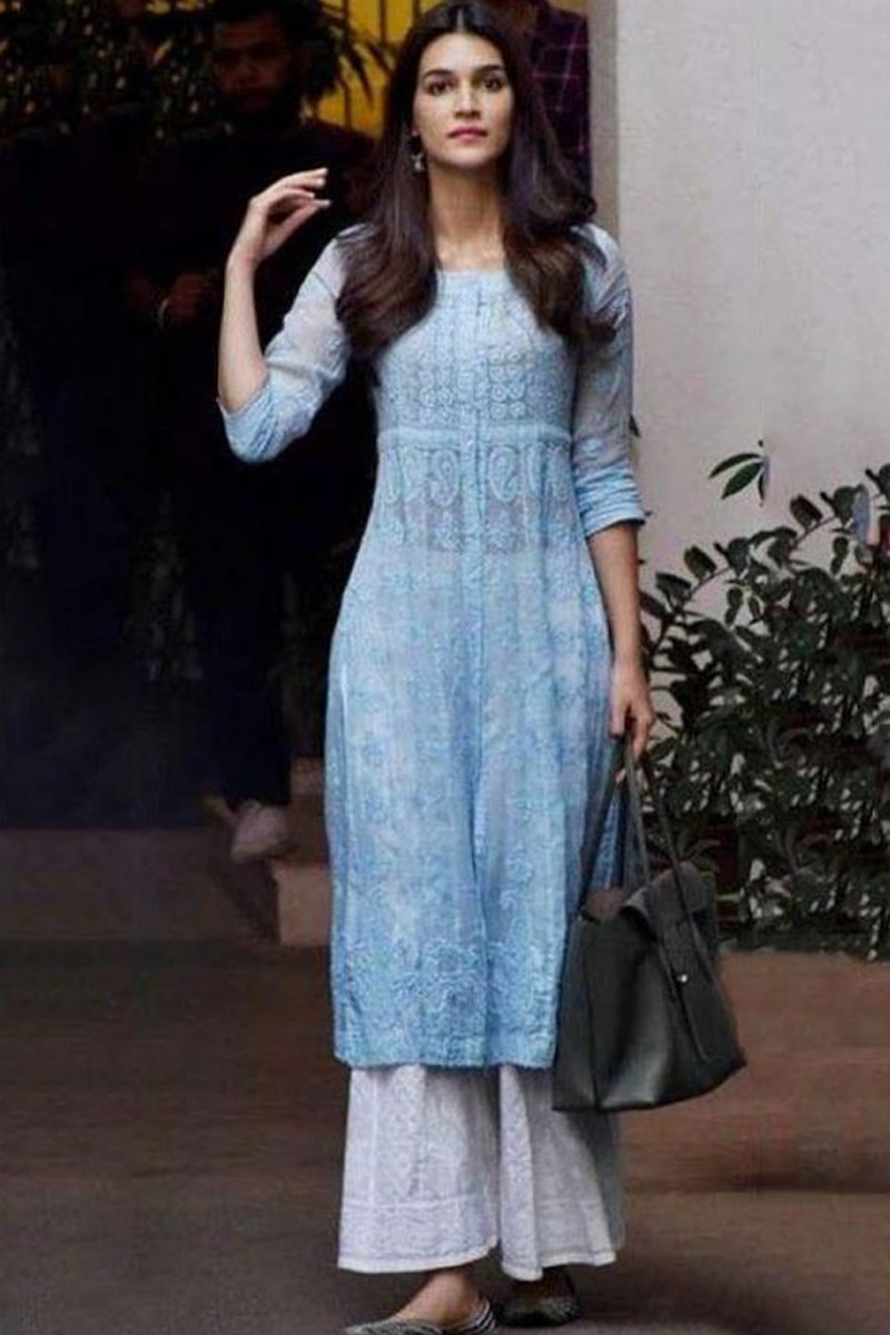 Long Chikankari Suit Design