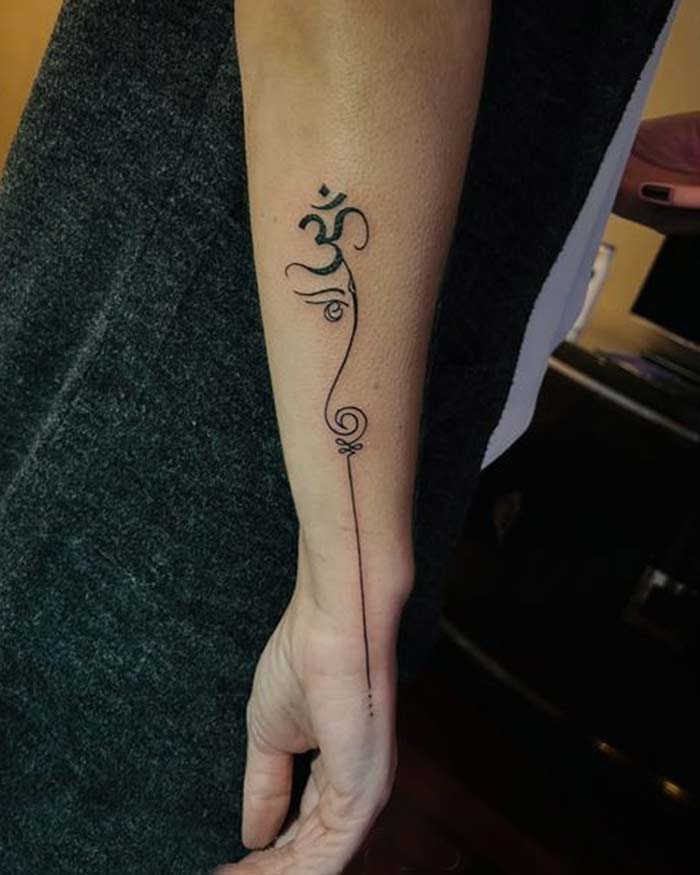 Minimalistic Ganesha Tattoo Design