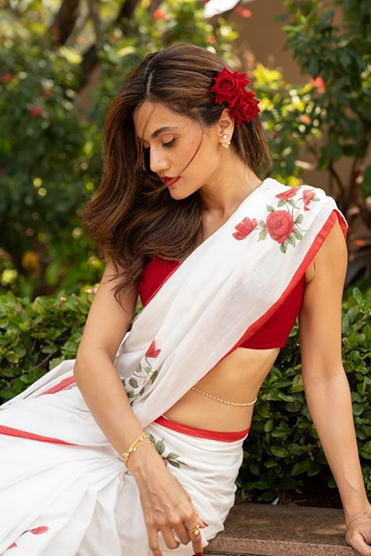 Taapsee Pannu Floral Saree