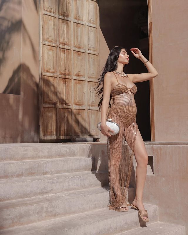 alanna panday in Mesh Dress