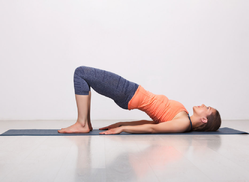 bridge pose  for urine leakage